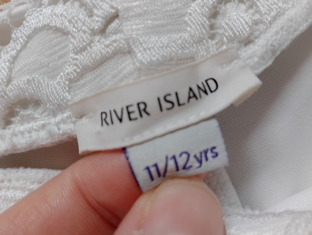 River Island spodniczka biała r. 11-12 lat 140--152 cm