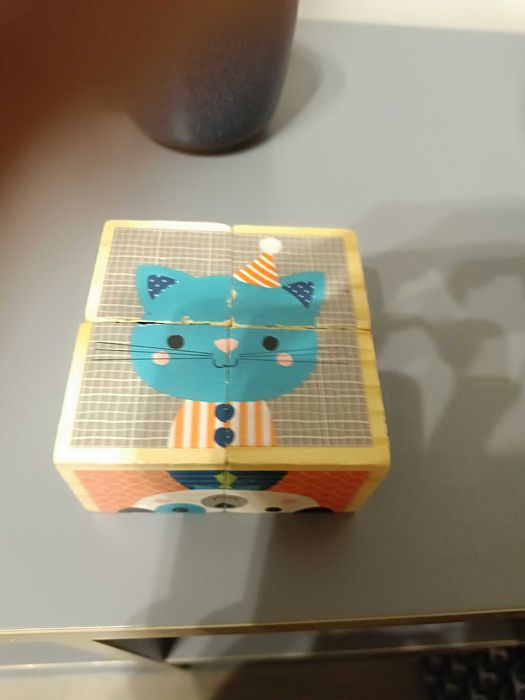 Klocki puzzle drewniane