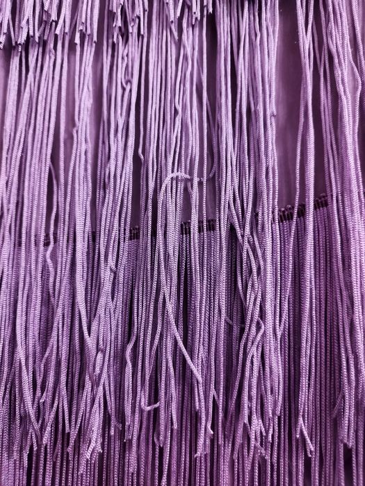 Bluzka z frędzlami ozdobna fioletowa