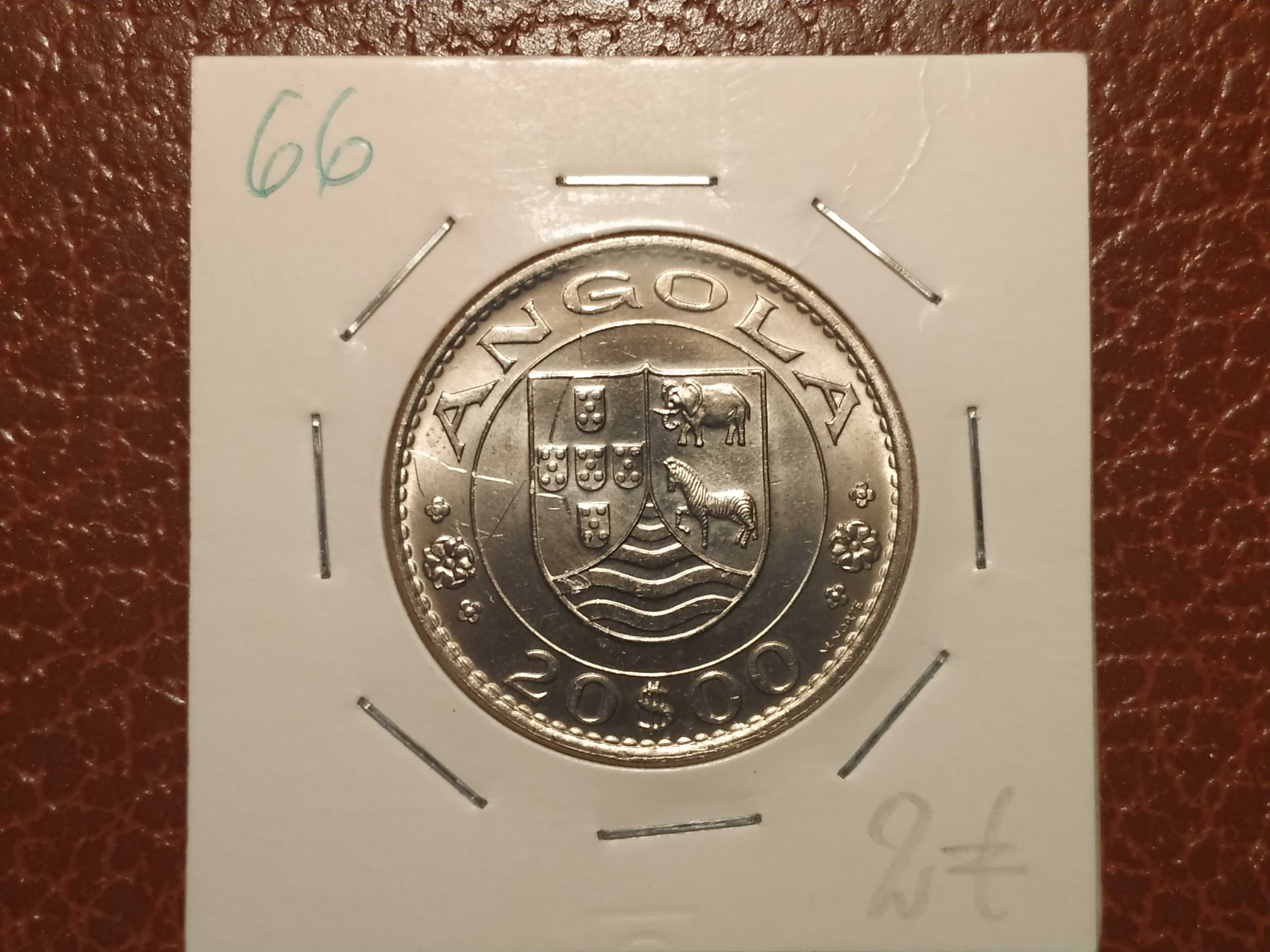 66 Angola - moeda de 20 escudos de 1971 (Ultramar)