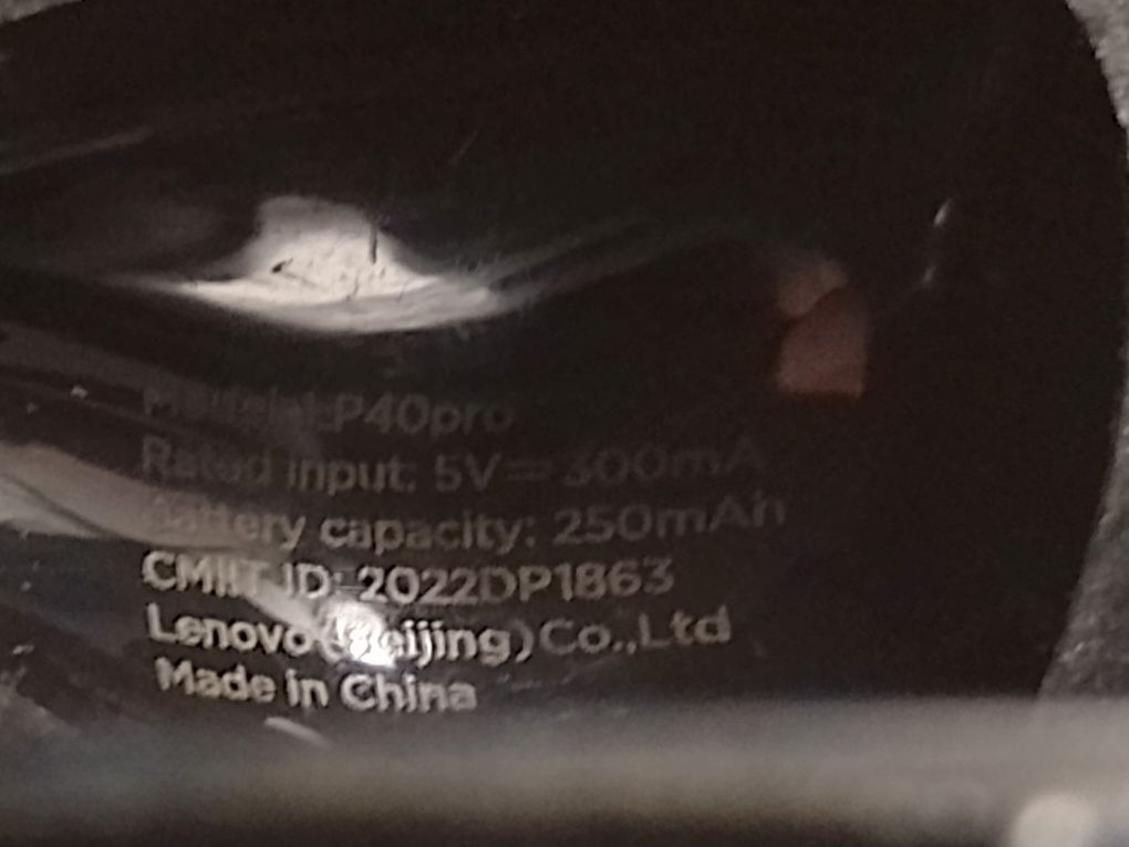 Etui/ Box do ładowania słuchawek Lenovo LP40pro