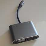 USB Хаб 4 in 1 Адаптер для 4К  HDMI HDTV  VGA  USB 3.0 PD Разветвитель