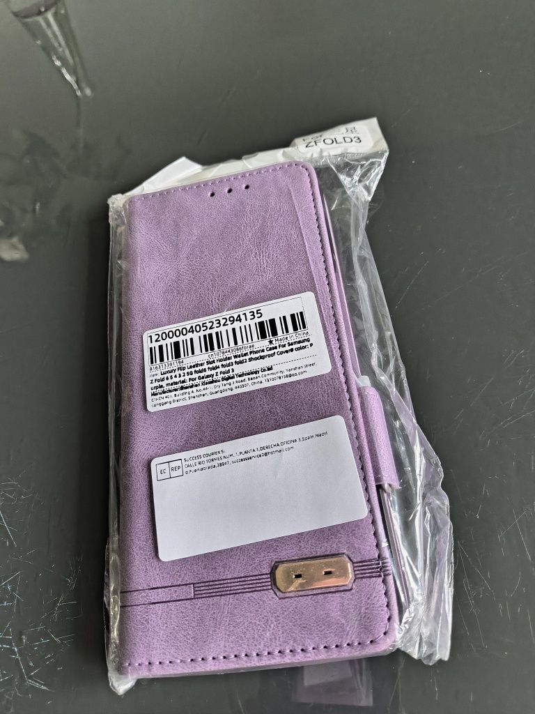 Etui Samsung Z fold 3 fioletowe magnetyczne
