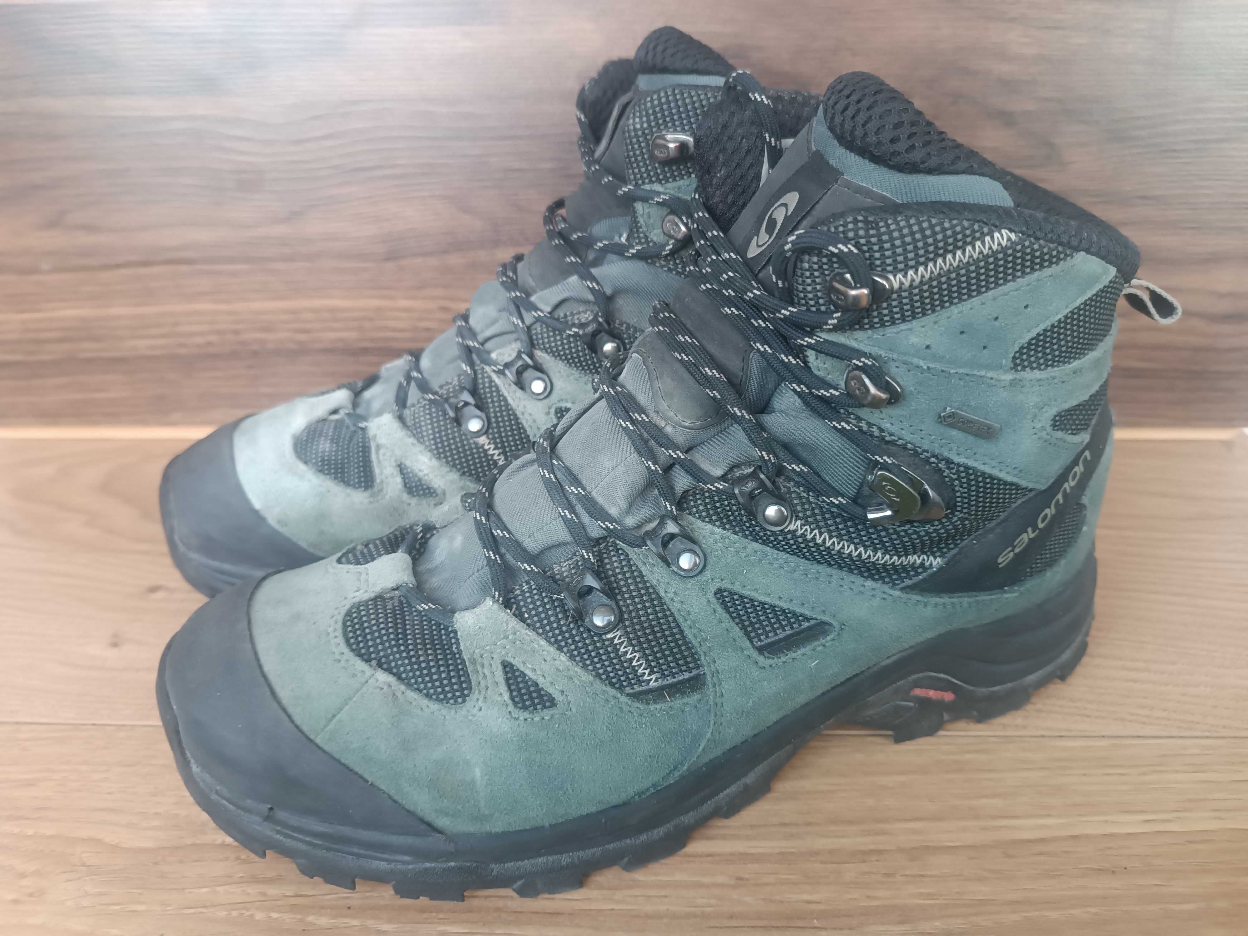 Ботинки берцы плотная кожа Salomon gore tex 4 D Quest 44 28 см