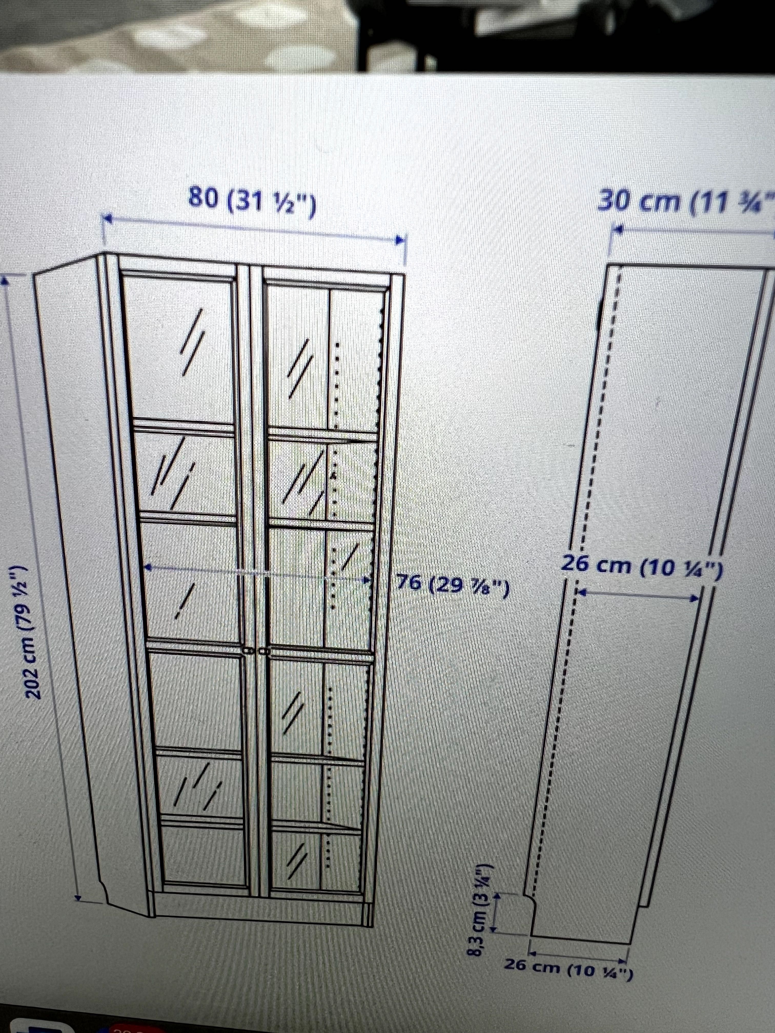 Estante/vitrine branco