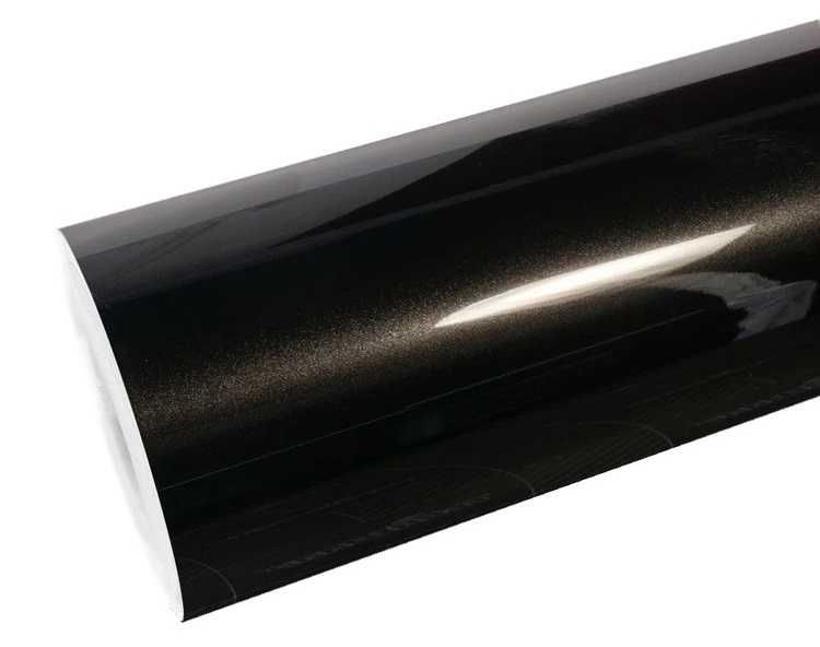 Folia czarny metallic połysk diament 17m x 152cm czarna samochodowa