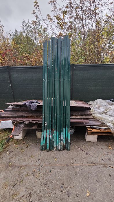 Стовп секційного забору 12 штук -  60×40 мм висота 2м БУ. Ціна за всі