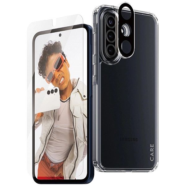 Zestaw ochronny CARE by PanzerGlass Flagship 3w1 Etui+Szkło+Lens na Sa