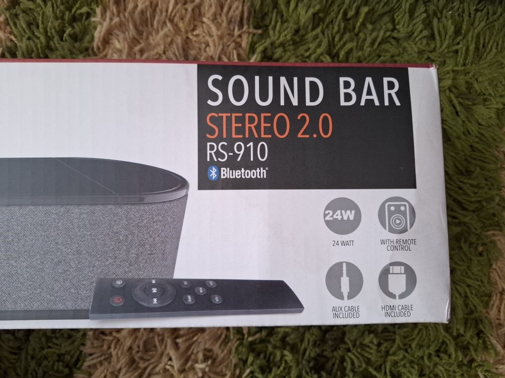 Nowy Soundbar stereo 2.0 RS-910, Bluetooth