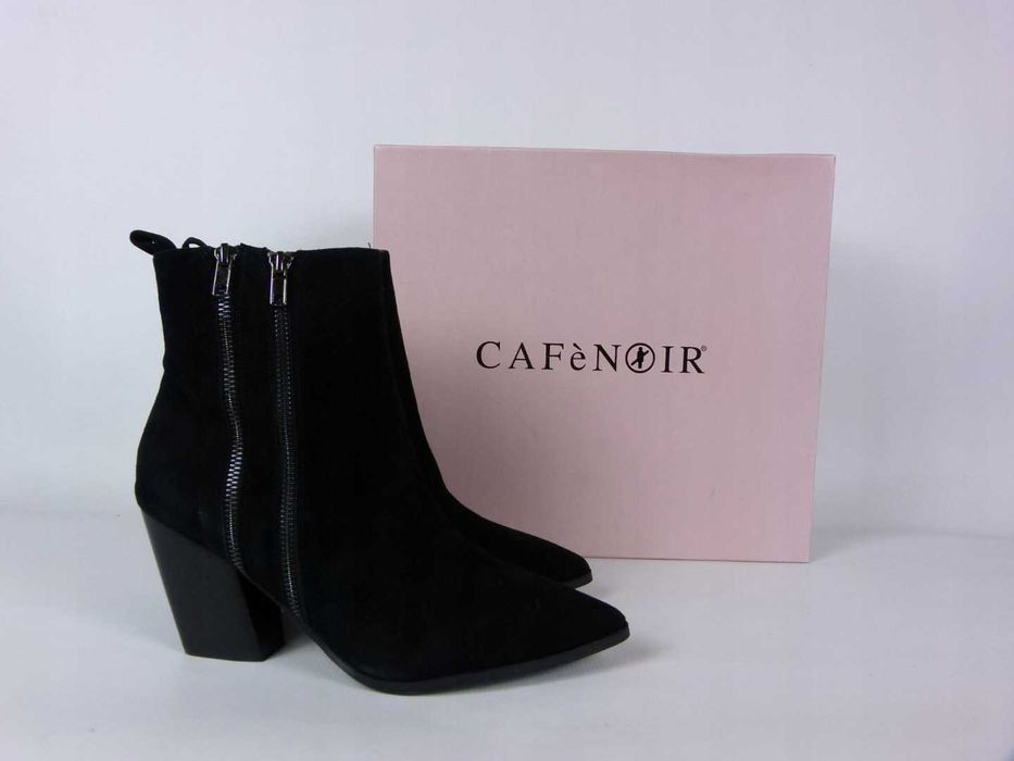 Cafe Noir zamszowe skórzane botki 40 - 25,5 cm