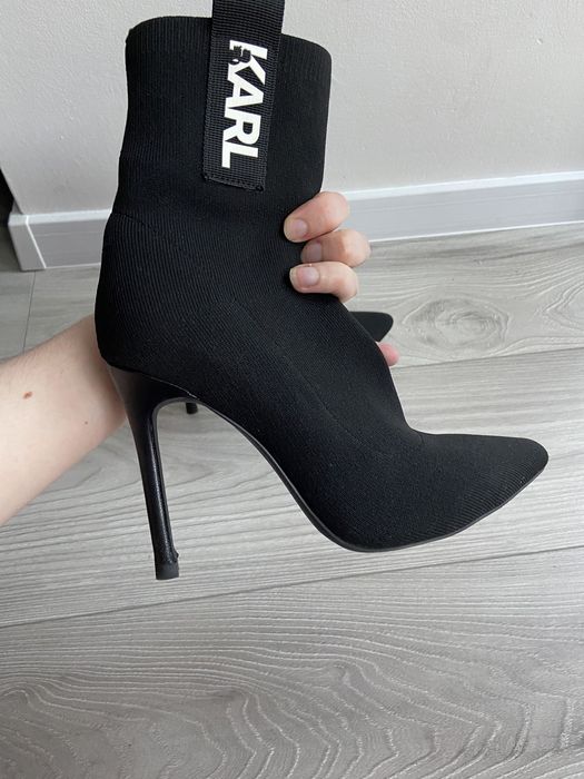 Botki na szpilce Karl Lagerfeld