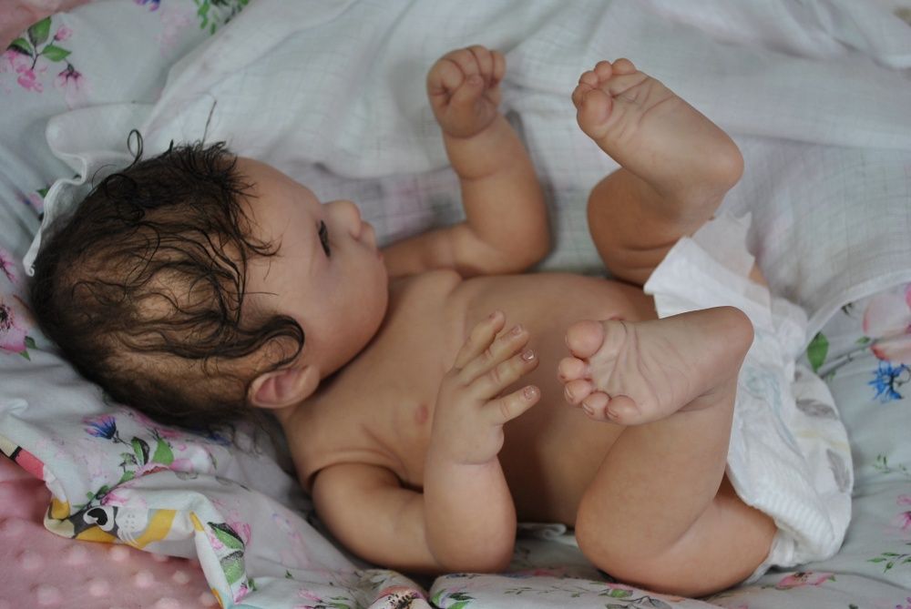 Lalka reborn j. silikonowa realistyczna 53 cm baby niemowlę certyfikat