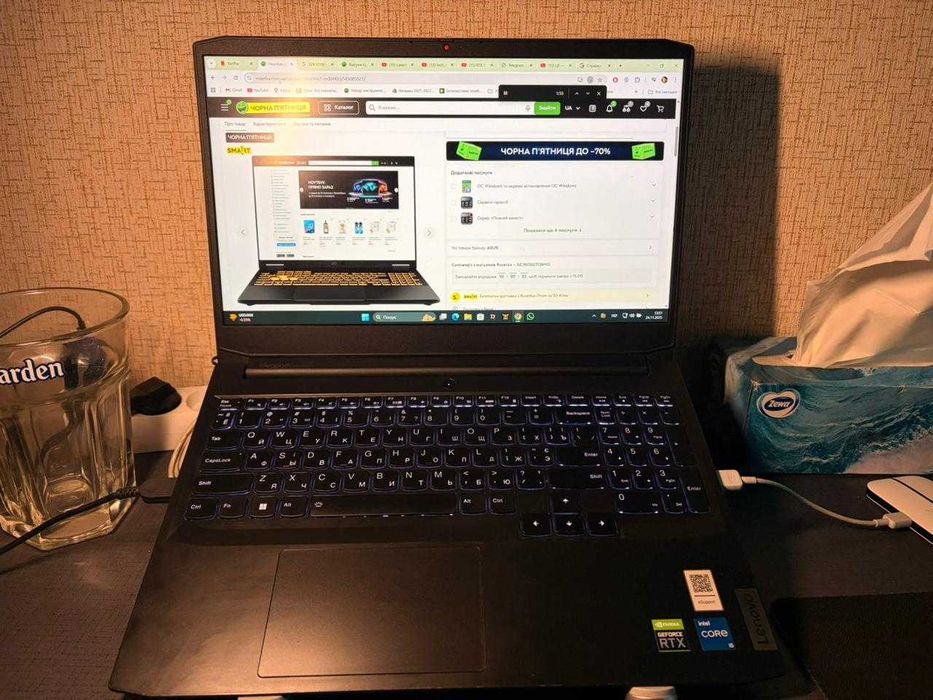 Ноутбук Lenovo IdeaPad Gaming 3 15IHU6 (82K10190RA)