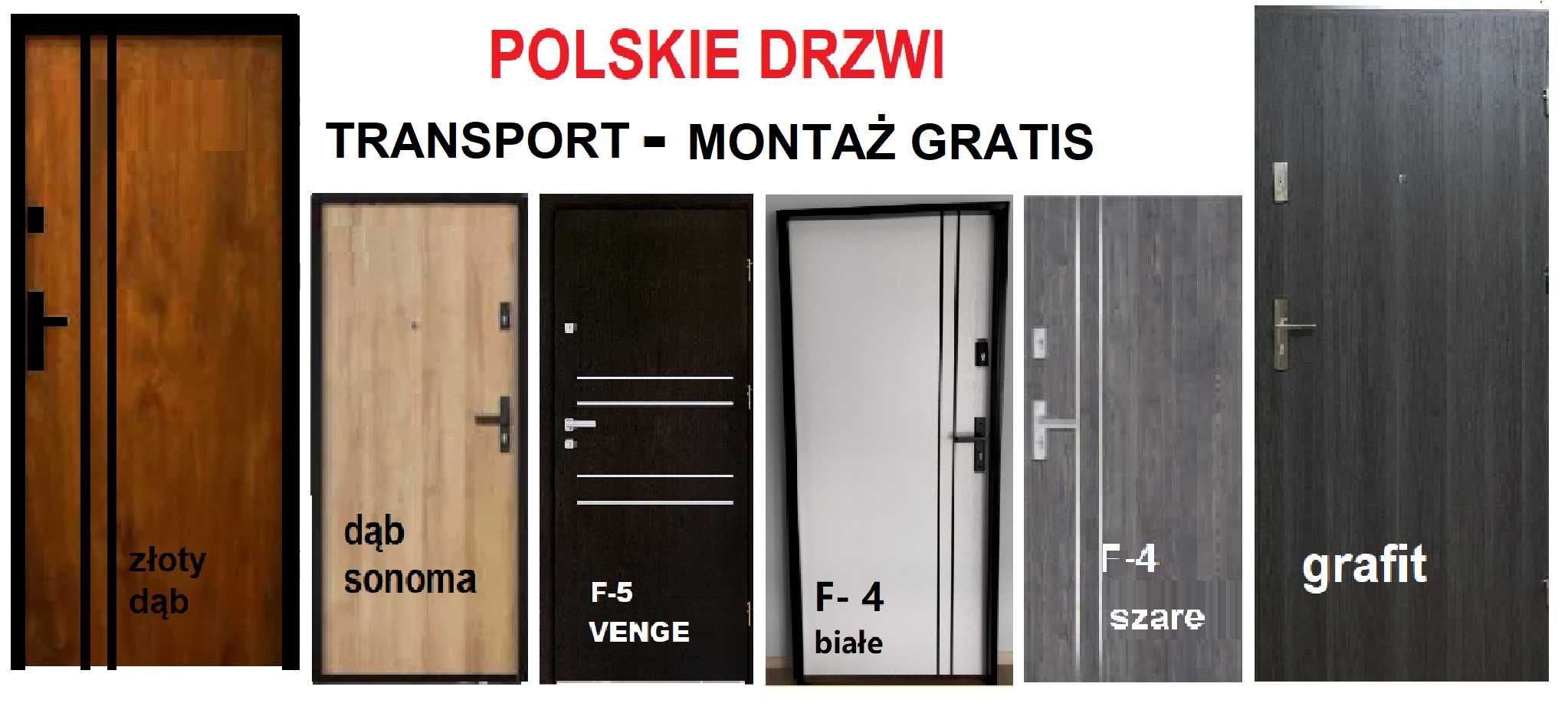 DRZWI wejściowe zewnętrzne do mieszkania  wewnątrzklatkowe Z MONTAŻEM