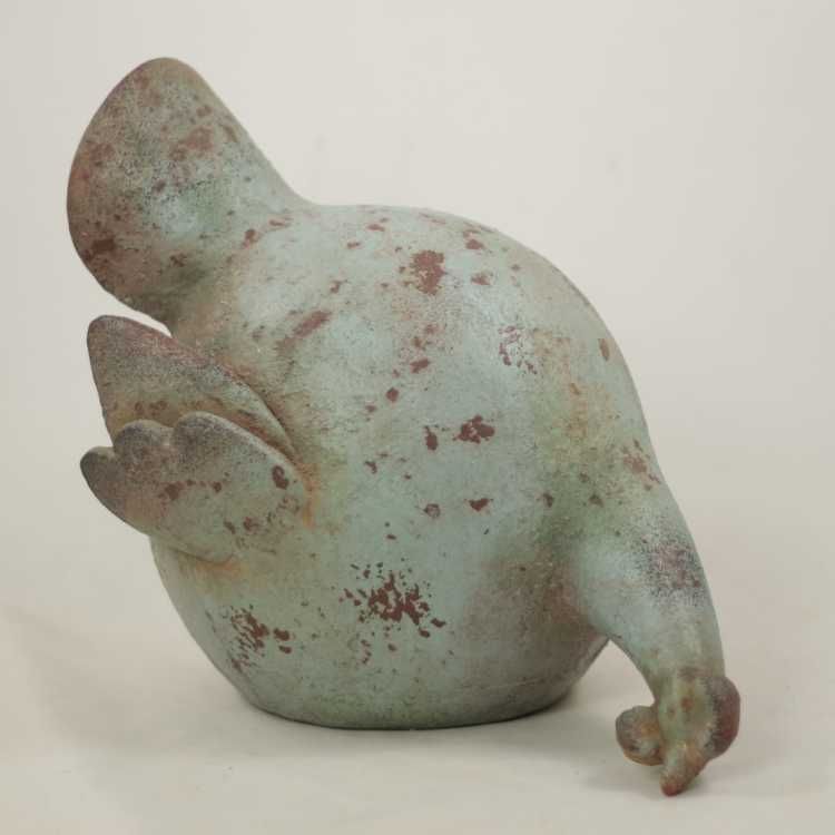 Kura kamienna zielono-brązowa h34cm. 26057