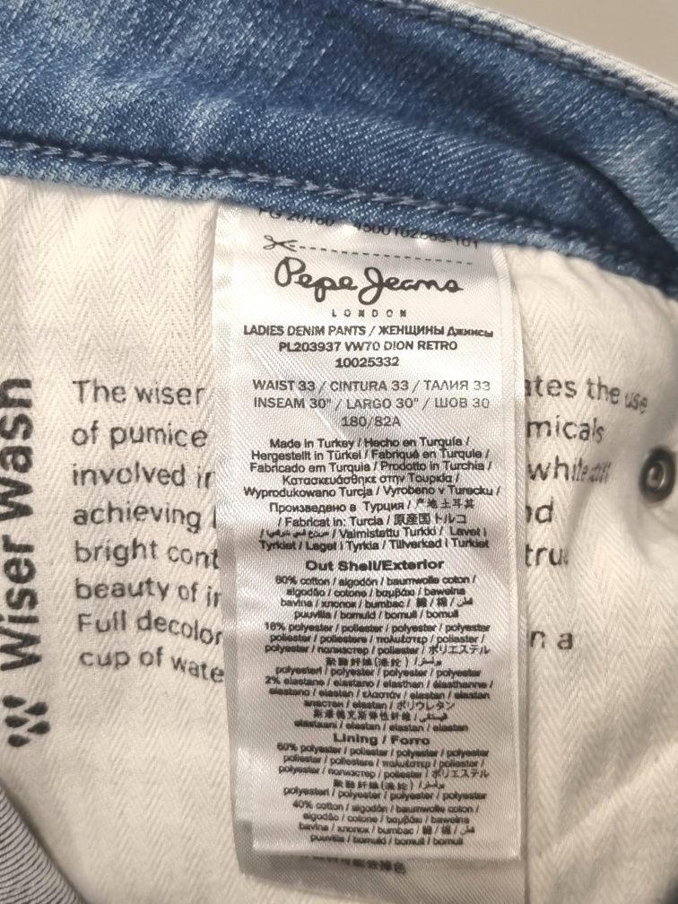 Jeansy Pepe Jeans Dino Retro Skinny Fit High Waist Jeans roz. 33x30