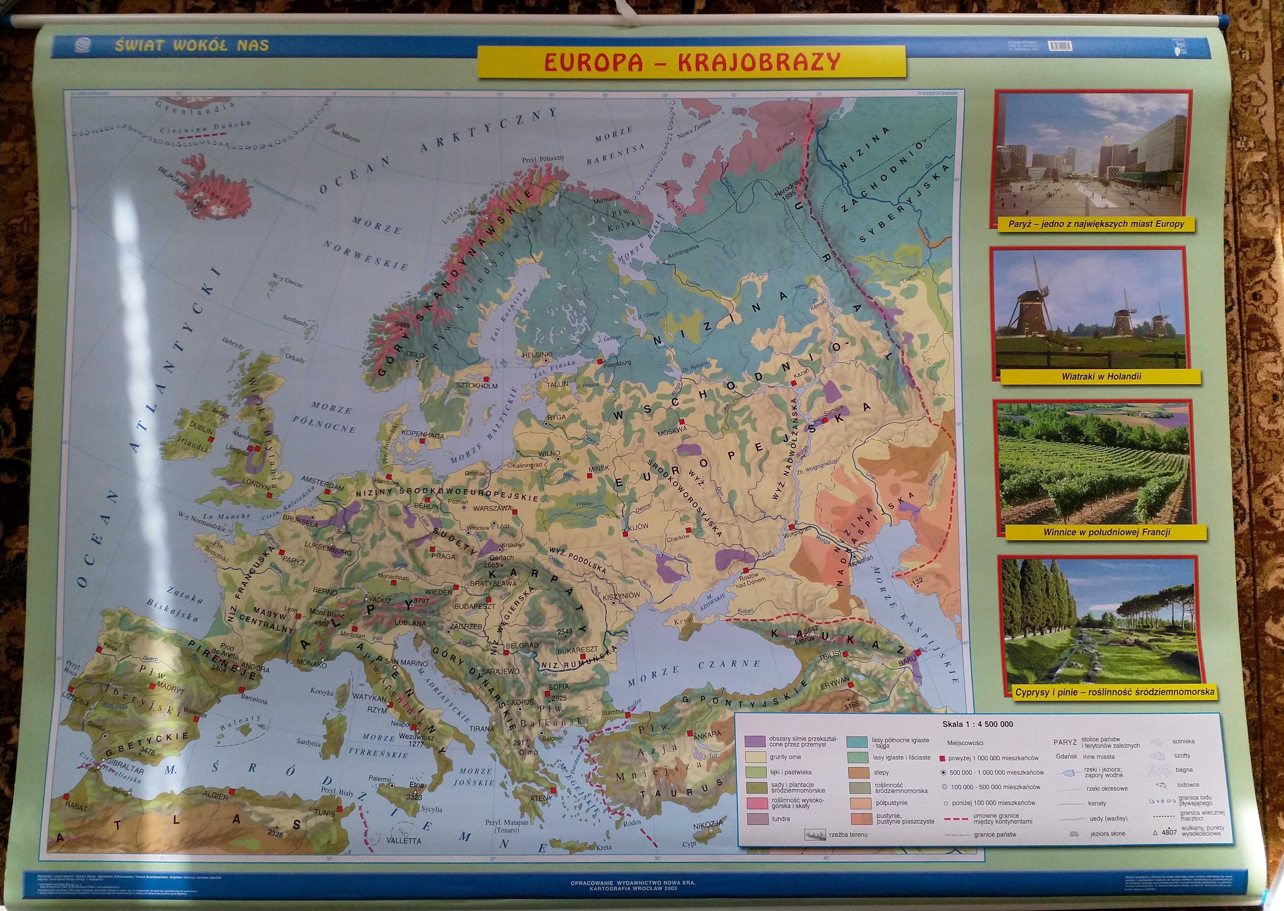 Mapy geograficzne (geografia, przyroda)