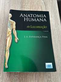 Livro anatomia de J. Esperança pina
