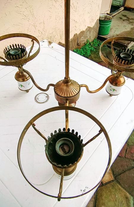 Люстра потолочная латунь