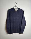 H&M Sweter Granatowy Longsleeve Bawełniany Męski M