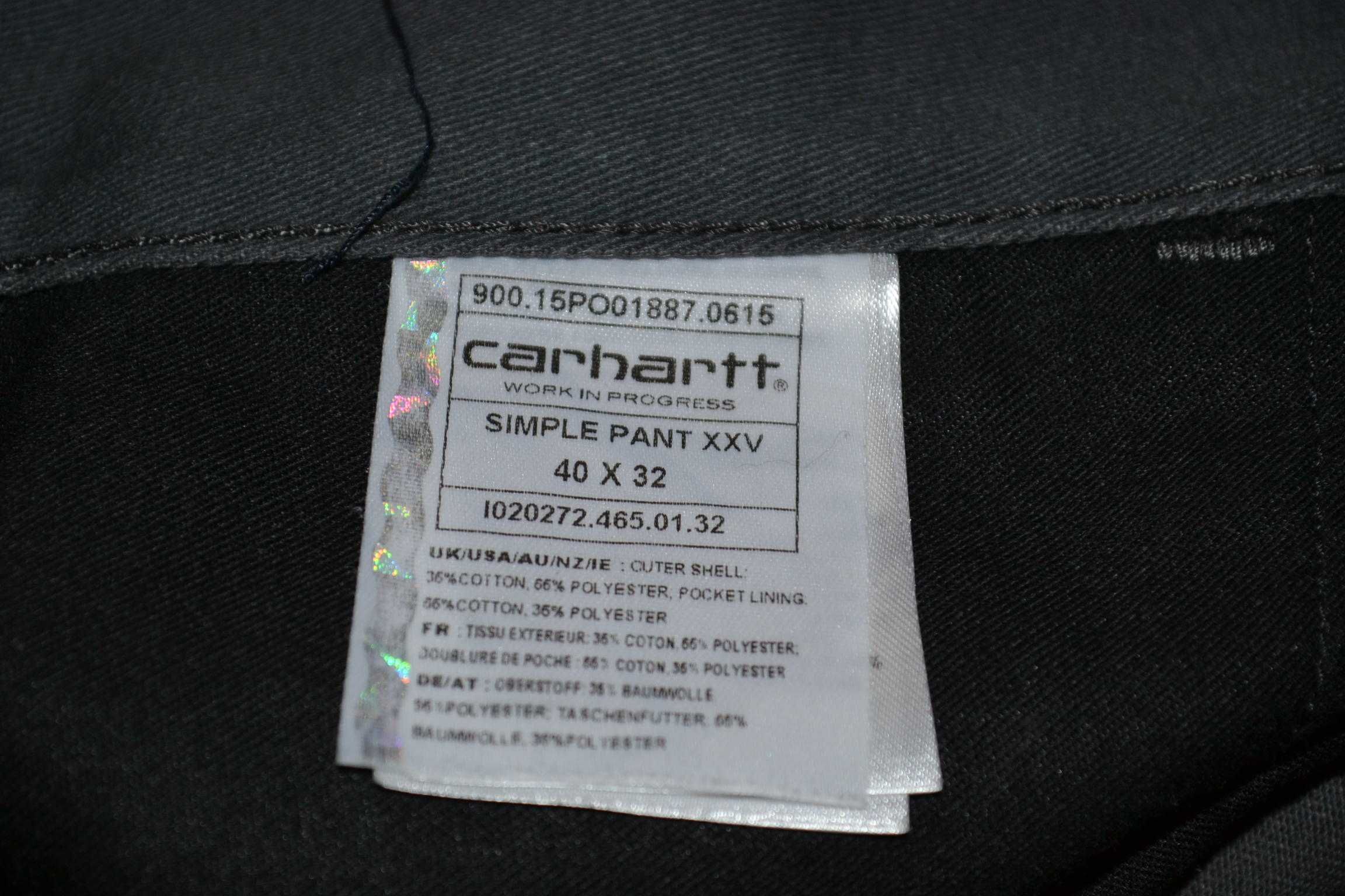 carhartt wip-25 xxl 40/32 штаны брюки джинсы