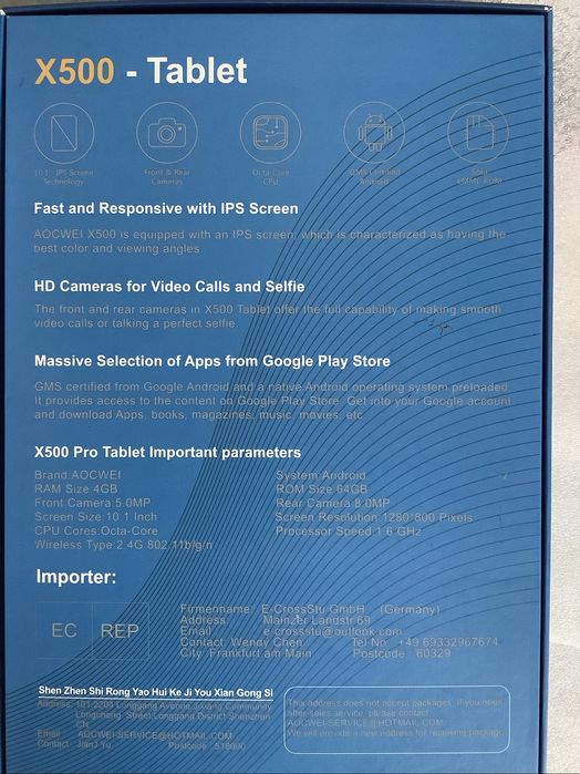 Tablet AOCWEI de 10.1 para criancas