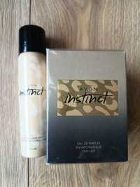 Zestaw Avon Instinct: perfumy 50ml+ spray 75ml. Nowe, folia. UNIKAT