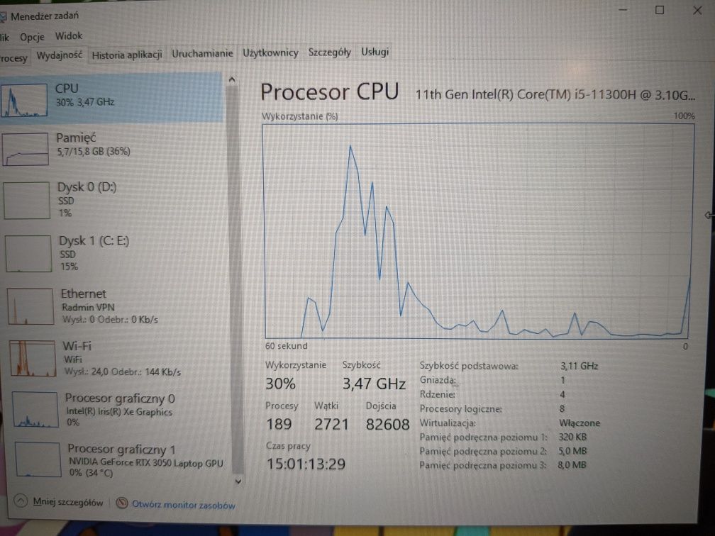 Acer Nitro 5 RTX 3050 I5-11300H 16GB