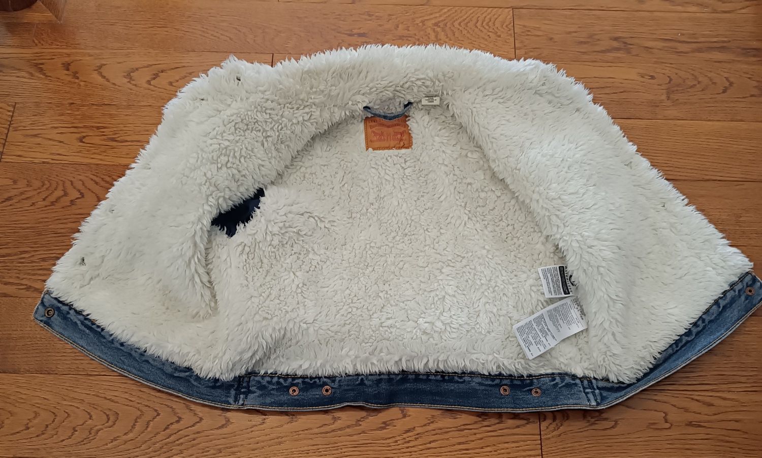 Sherpa Levi's Trucker Kurtka Jeans Oryginalna Miś Ocieplana