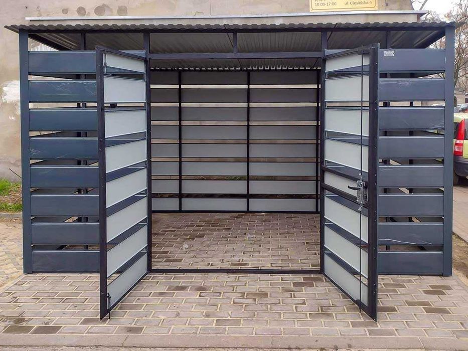 Wiaty Śmietnikowe na wymiar, Zabudowa koszy, Altana Schowek PRODUCENT