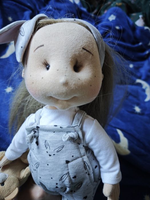 Lalka materiałowa Lullu dolls z misiem