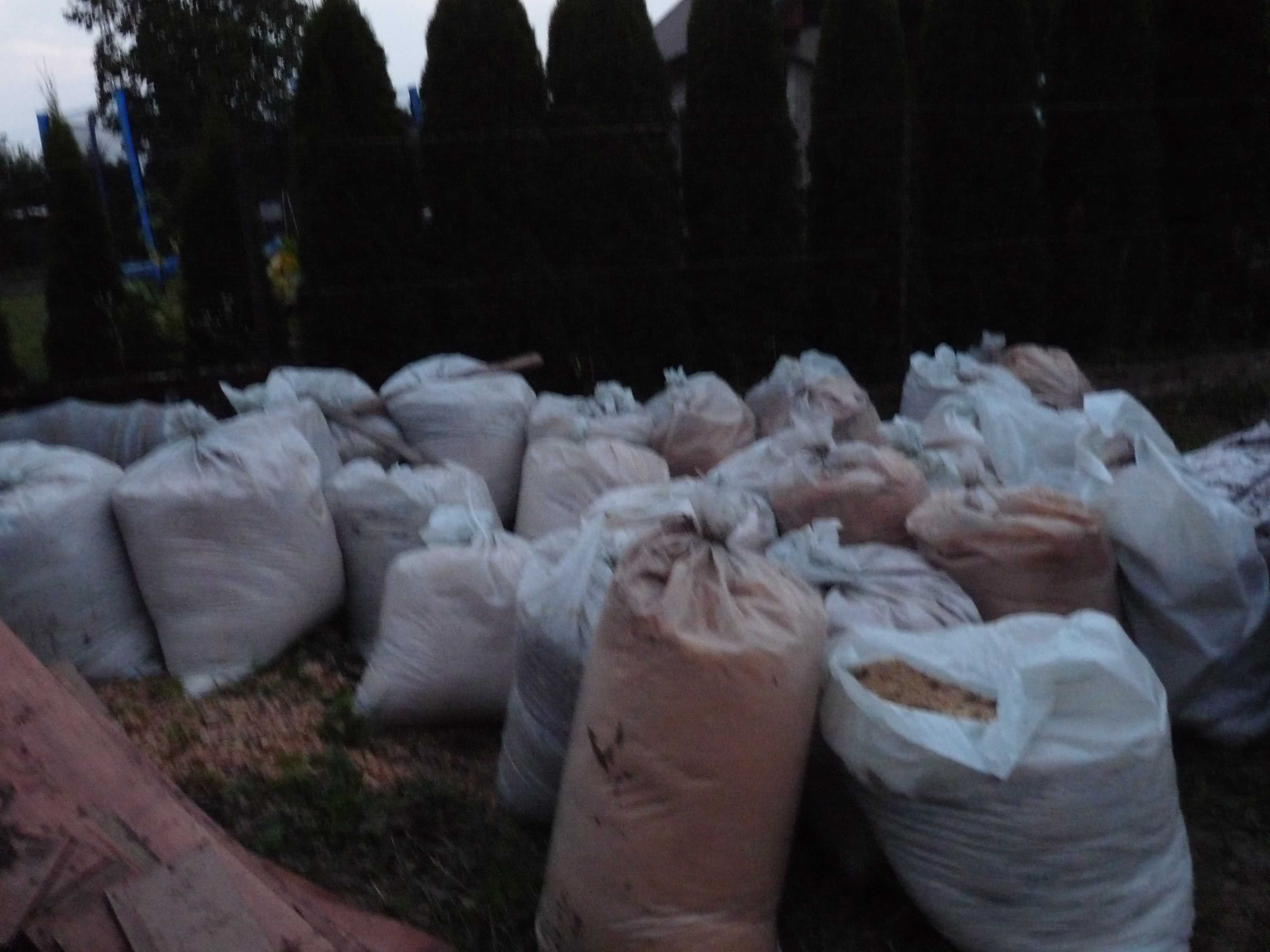 trociny i wióra w bigbagach i workach
