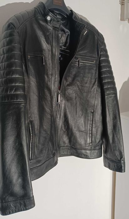 Kurtka Philipp Plein duży rozmiar skóra naturalna XXXL