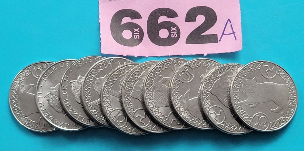 Moneta 10 pensów 2017 - Elizabeth II - Kot manks - Wyspa Man  (662A)