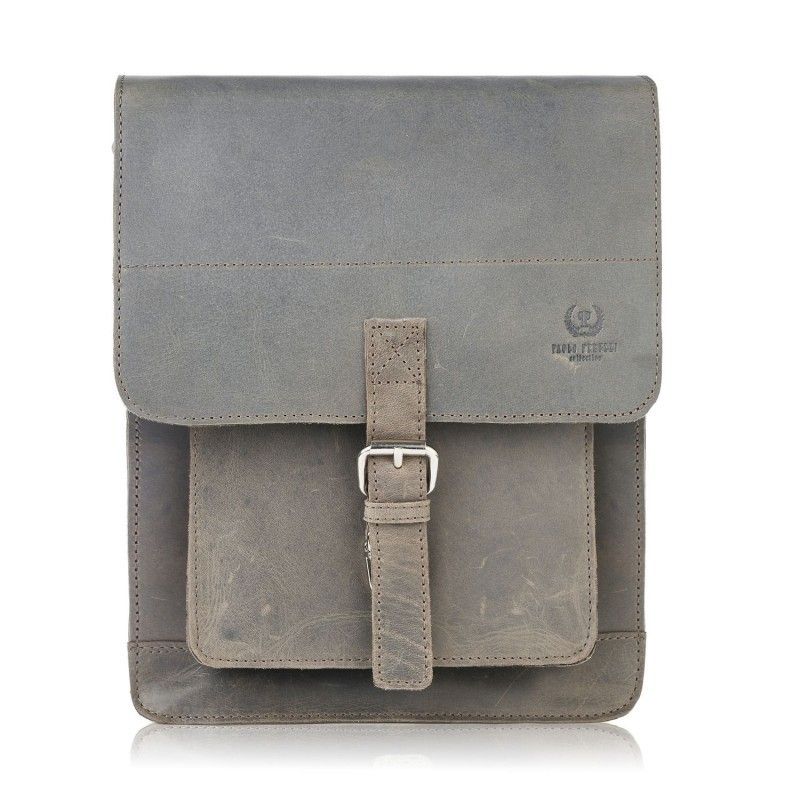 Torba męska na ramię skórzana vintage Paolo Peruzzi T-91-GRE