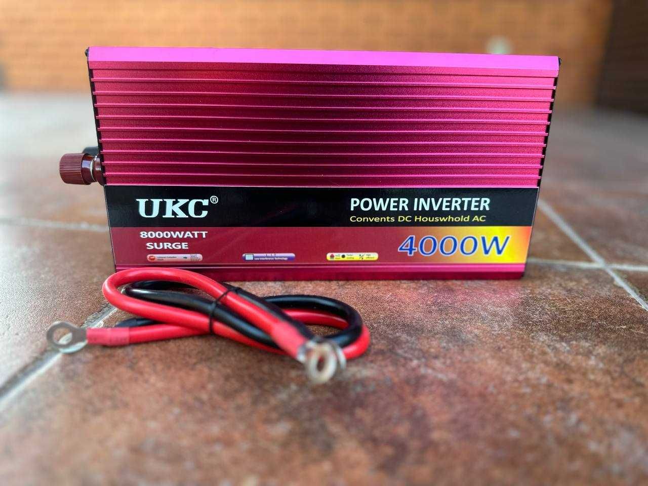 Перетворювач напруги Power One Инвертор 12v 220v 4000W Преобразователь
