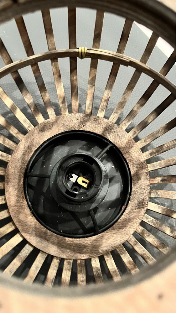 Lampa stołowa boho bambusowa