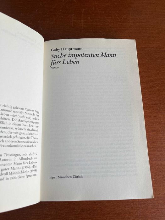 Suche impotenten Mann fürs Leben - Gaby Hauptmann - Em Alemão