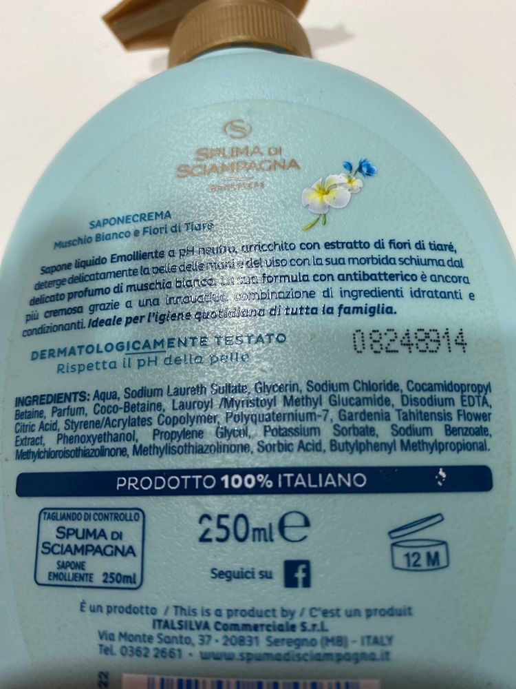 Mydło w płynie włoskiej marki