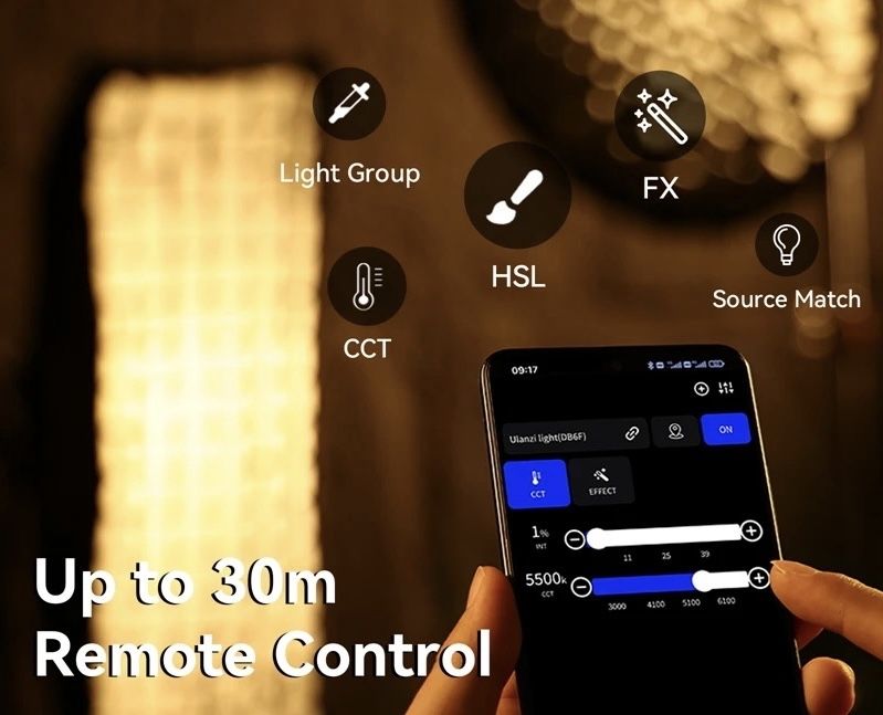 Ulanzi VL-200Bi постійне фото-відео світло Bi-color 200W V-Mount COB