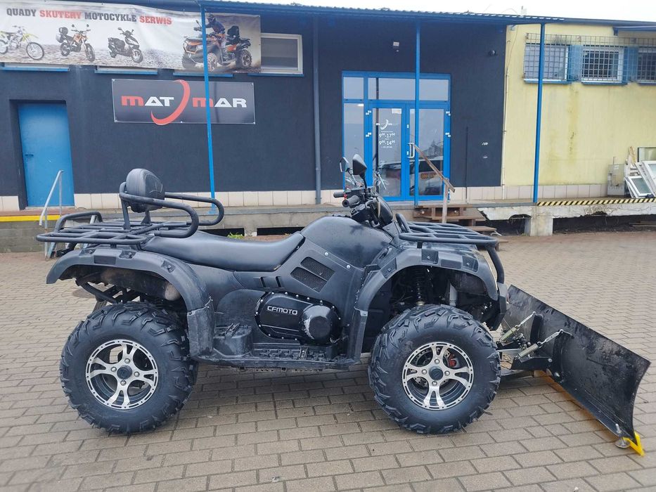CFmoto 500 rok 2011 z pługiem MATMAR Ełk
