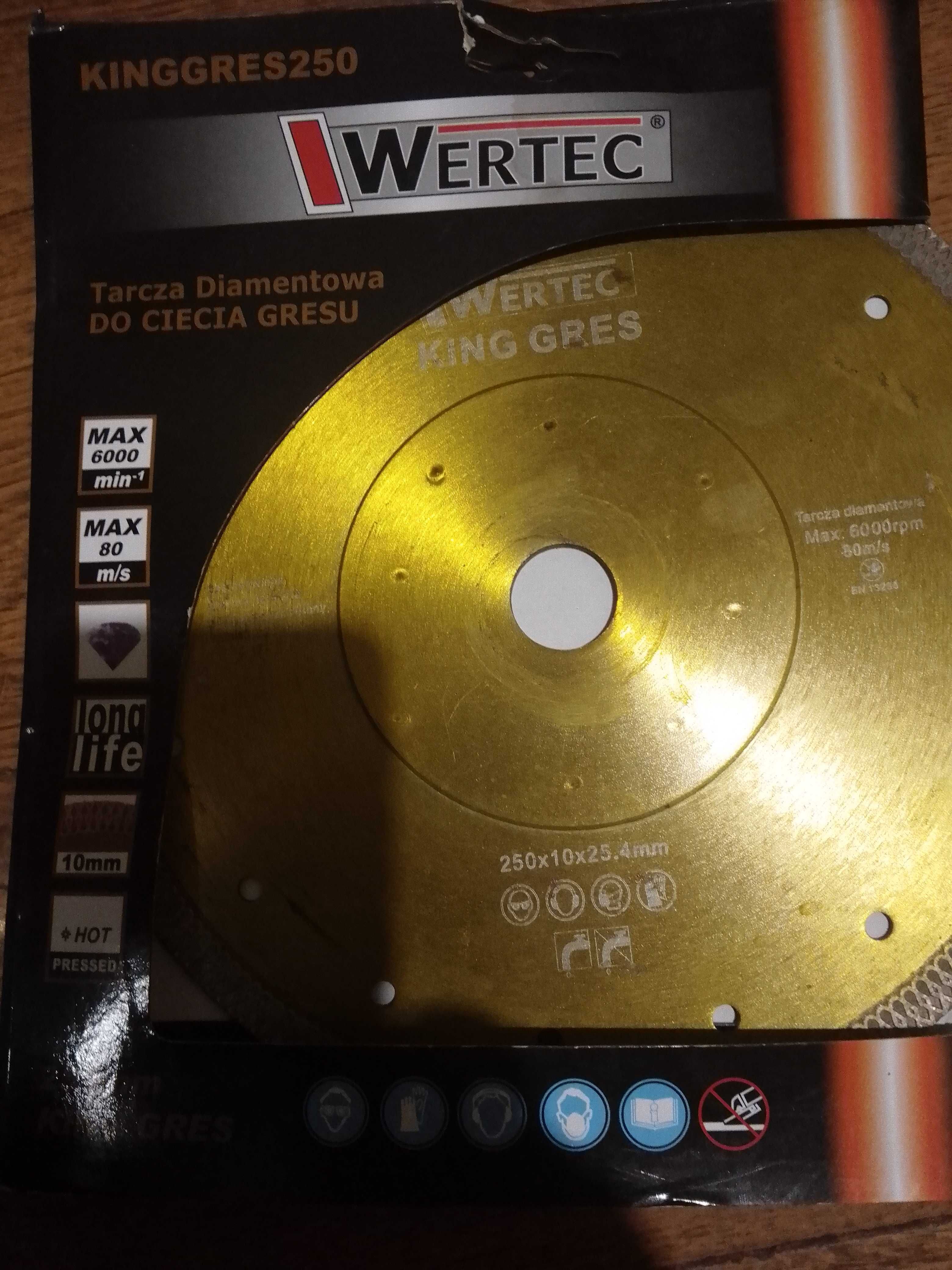 Tarcza diamentowa do gresu KING GRES WERTEC 250mm