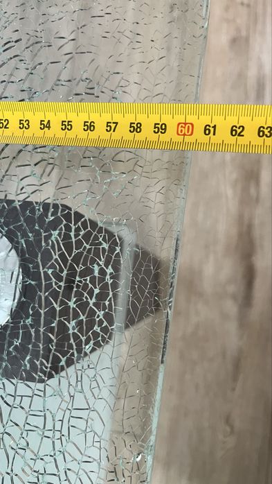 Stół stolik kawowy szklany 100x50 szkło tluczone 18mm