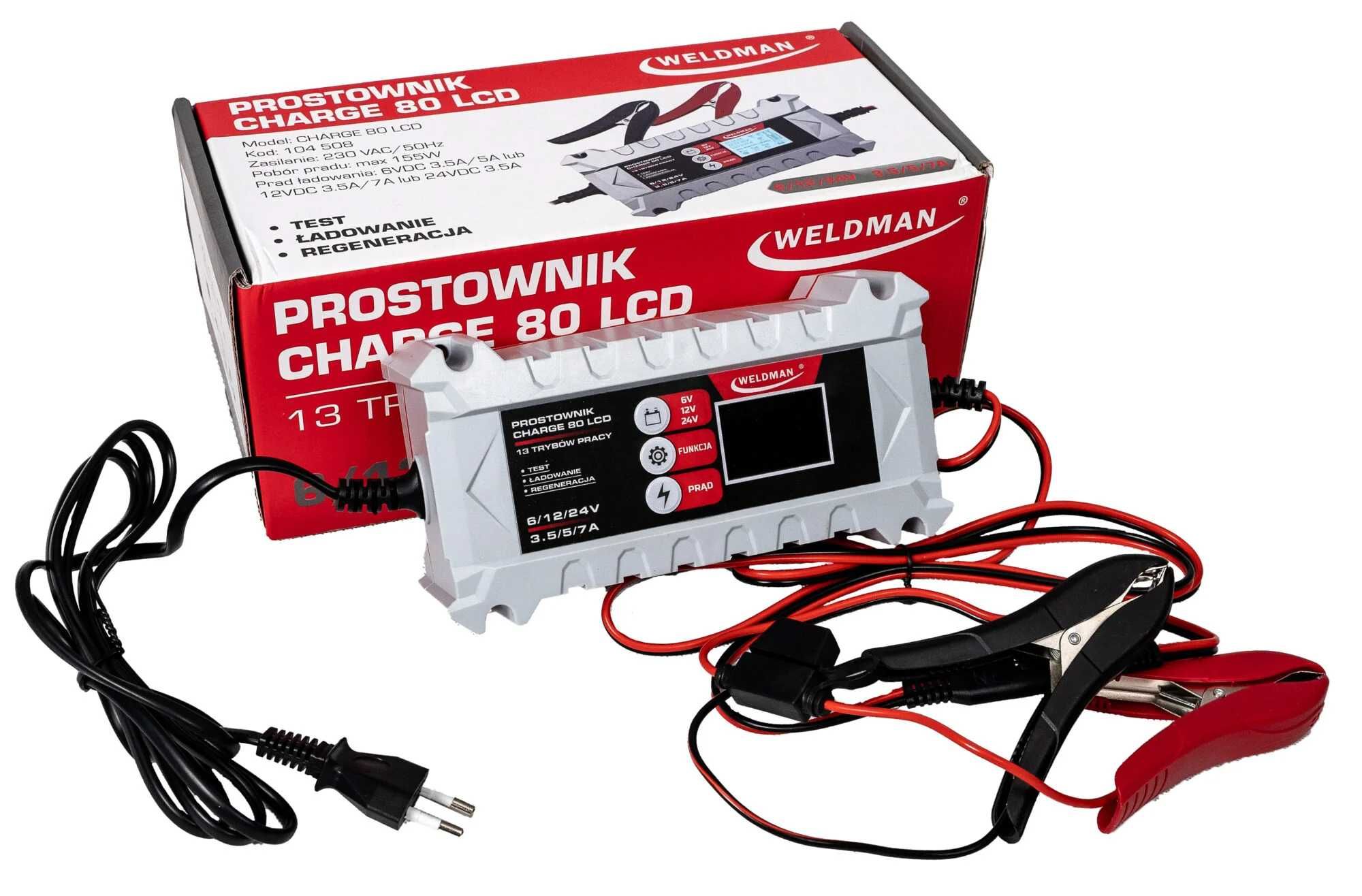 Prostownik Inteligentny WELDMAN CHARGE 80 LCD