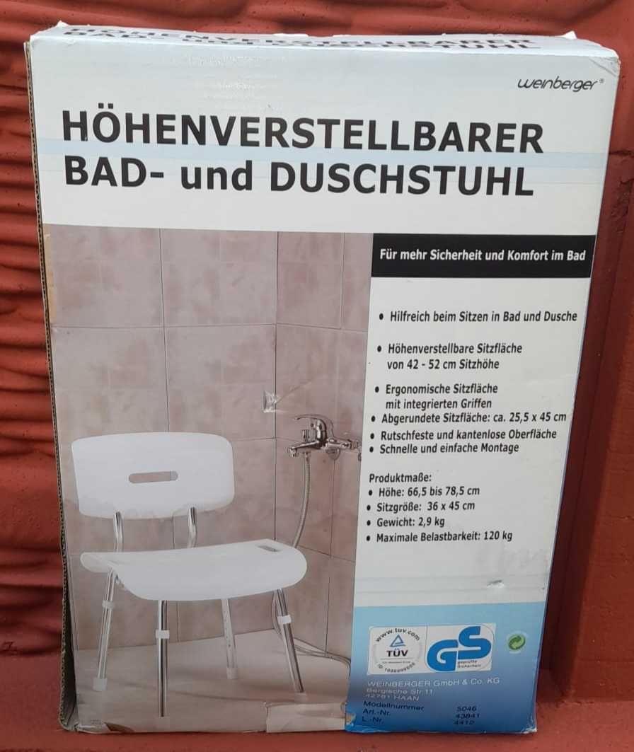 Nowe! Krzesełko pod prysznic dla osoby starszej