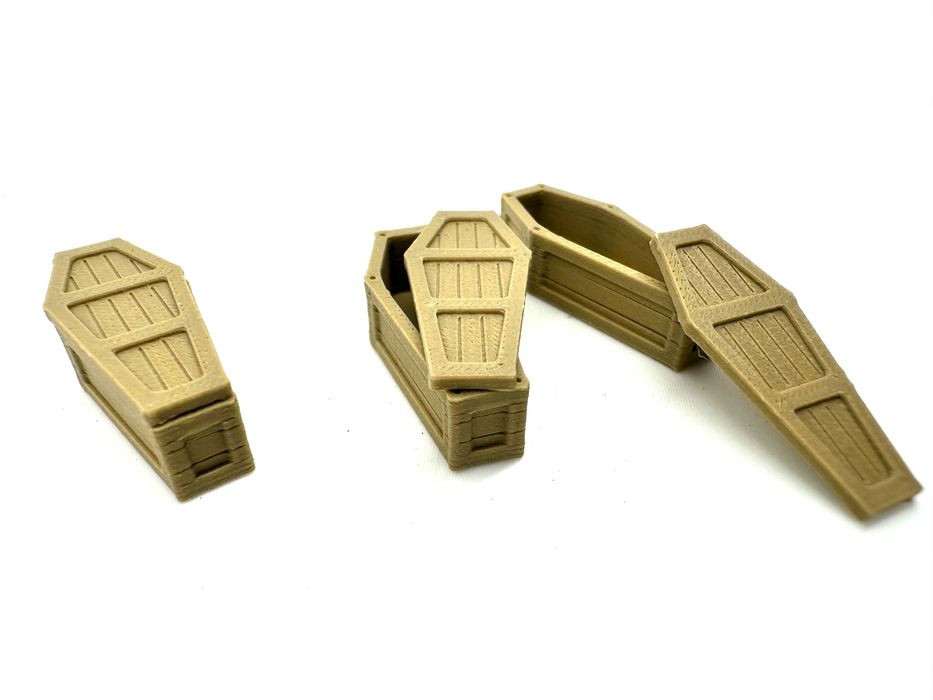 Trumna drewniana na makietę, dioramę skala H0 1:87