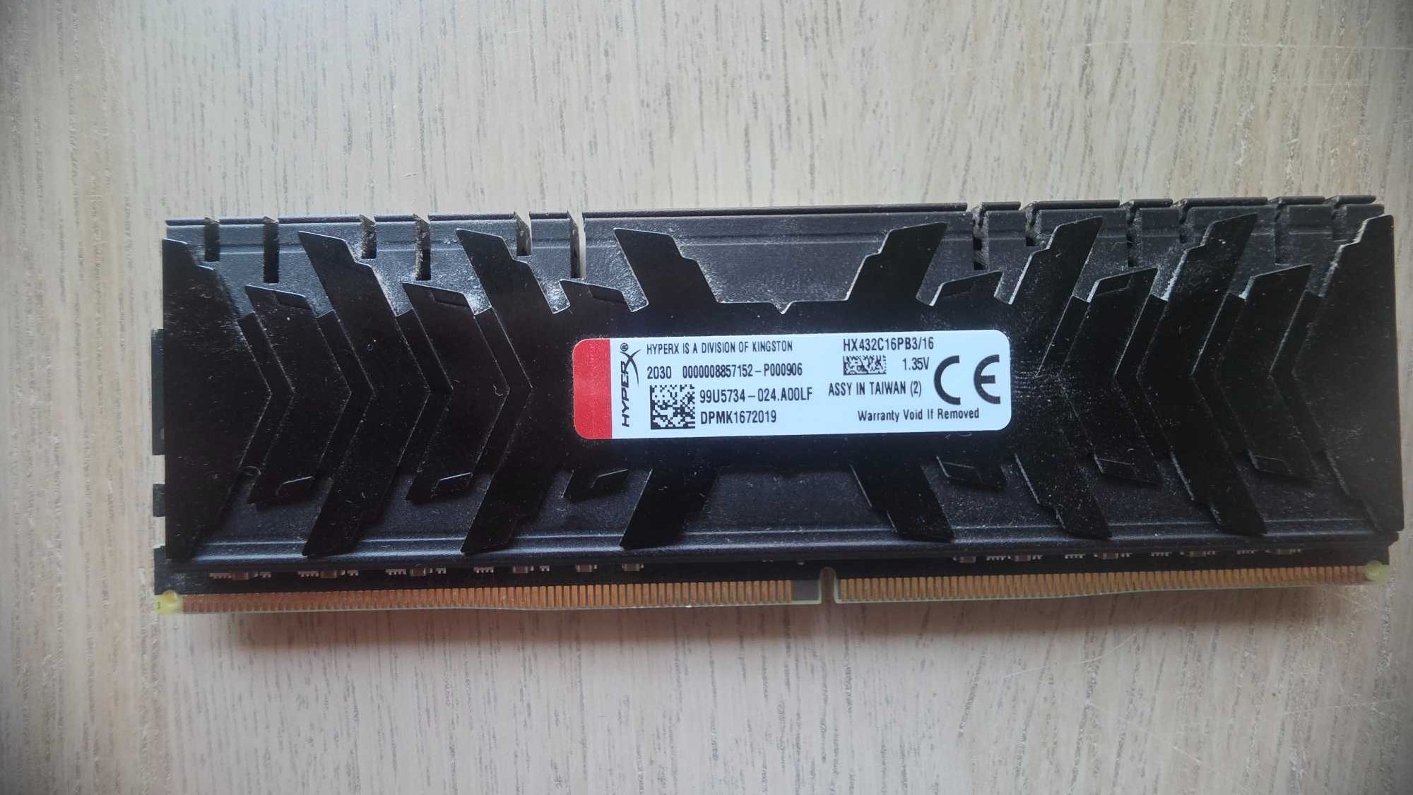 Pamięć RAM 16GB DDR4 3200MHz CL16 HYPERX