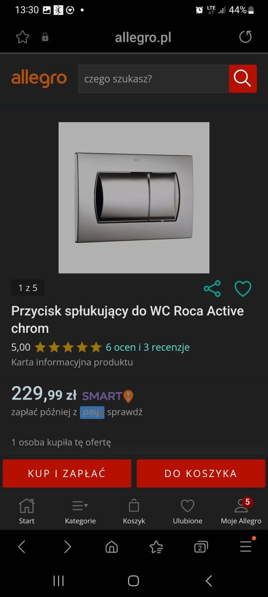 Przycisk Wc geberit Roca nowy nieużywany.