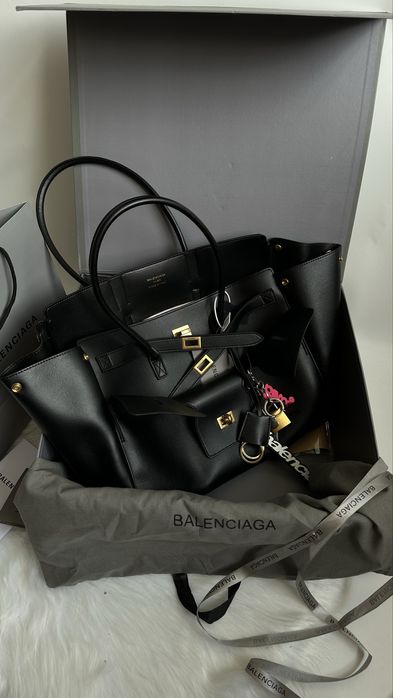 Сумка Balenciaga BelAir преміум натуральна шкіра брелок у подарунок