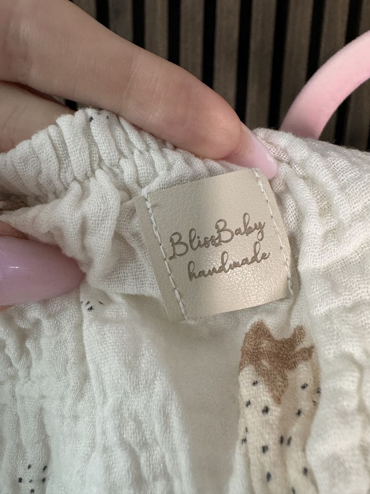 Krótka sukienka na ramiączkach i majtki na pampersa handmade 80